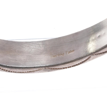 6.375" Tahe Navajo thick sterling twisted wire cuff bracelet - Estate Fresh Austin