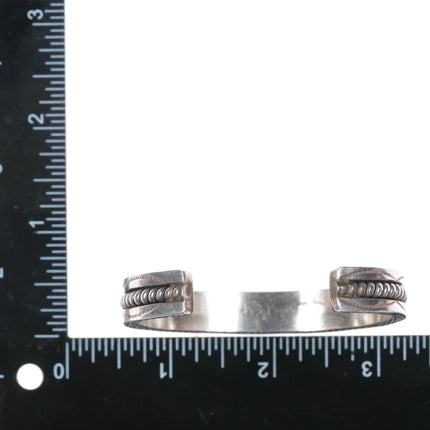 6.375" Tahe Navajo thick sterling twisted wire cuff bracelet - Estate Fresh Austin