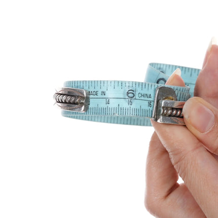 6.375" Tahe Navajo thick sterling twisted wire cuff bracelet - Estate Fresh Austin