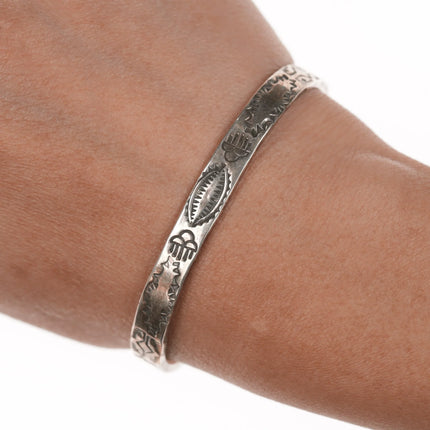 6.375" Vintage ARL Native American sterling silver cuff bracelet - Estate Fresh Austin