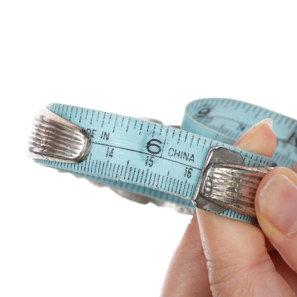 6.375" Vintage Native American sterling cast cuff bracelet with turquoise - Estate Fresh Austin