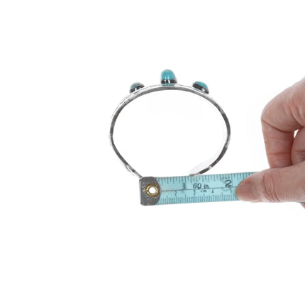 6.375" vintage Navajo shadowbox peyotebird cuff bracelet with turquoise - Estate Fresh Austin