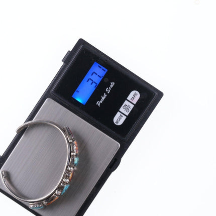 6.375" Vintage Navajo sterling Silver spiderweb turquoise spiny oyster cuff bracelet - Estate Fresh Austin