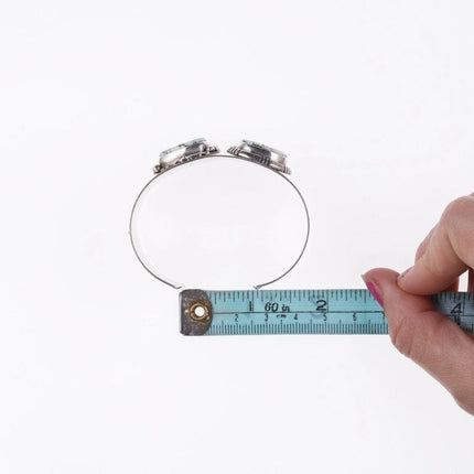 6.375" Vintage Navajo sterling and turquoise bracelet - Estate Fresh Austin