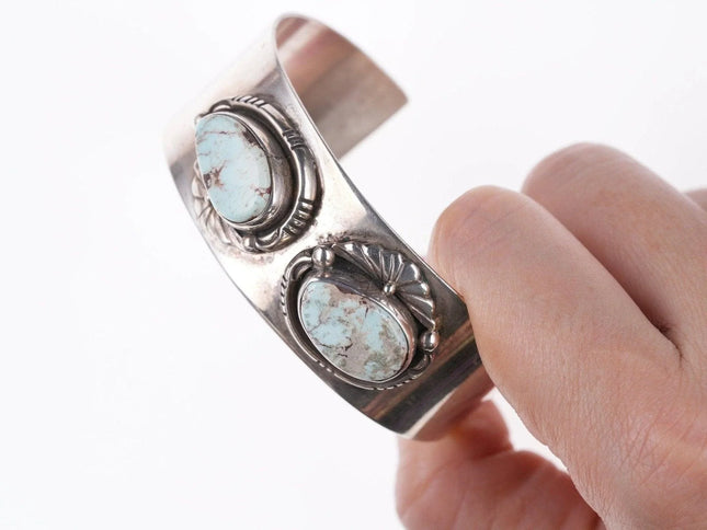 6.375" Vintage Navajo sterling and turquoise bracelet - Estate Fresh Austin