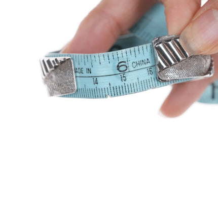 6.375" Vintage Southwestern Modernist sterling cuff bracelet - Estate Fresh Austin