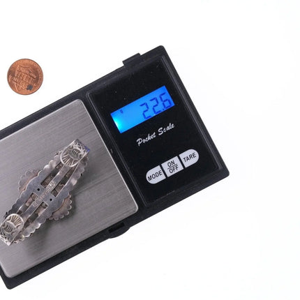 6.375" Vintage Southwestern sterling Fred Harvey era bracelet - Estate Fresh Austin