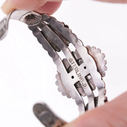 6.375" Vintage Southwestern sterling Fred Harvey era bracelet - Estate Fresh Austin