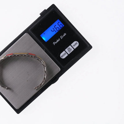 6.375" Vintage Zuni coral and shell channel inlay bracelet - Estate Fresh Austin