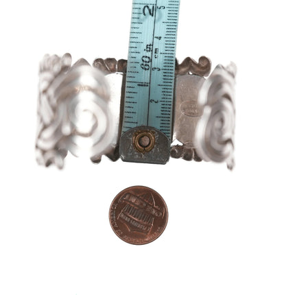 6.375" William Spratling Sterling Aztec style cuff bracelet - Estate Fresh Austin