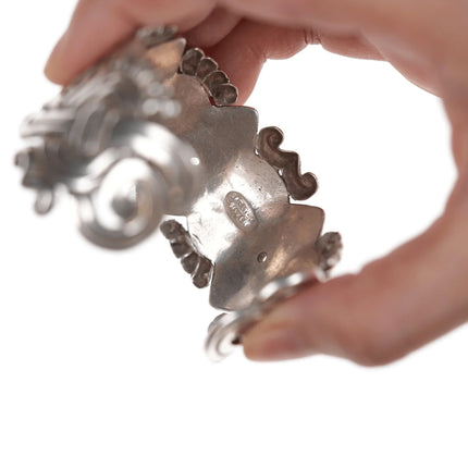 6.375" William Spratling Sterling Aztec style cuff bracelet - Estate Fresh Austin