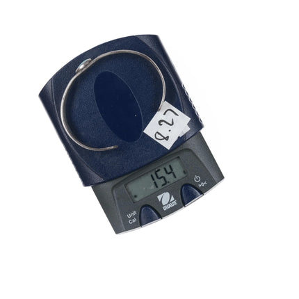 6" 40's-50's Navajo hand stamped silver cuff bracelet with turquoise - Estate Fresh Austin