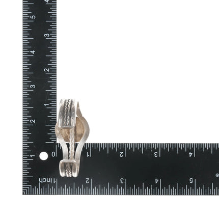 6" 40's-50's Navajo high grade turquoise sterling shadowbox stamed/twisted wire cuff bracelet - Estate Fresh Austin