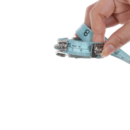 6" 40's-50's Navajo silver cuff bracelet with turquoise - Estate Fresh Austin