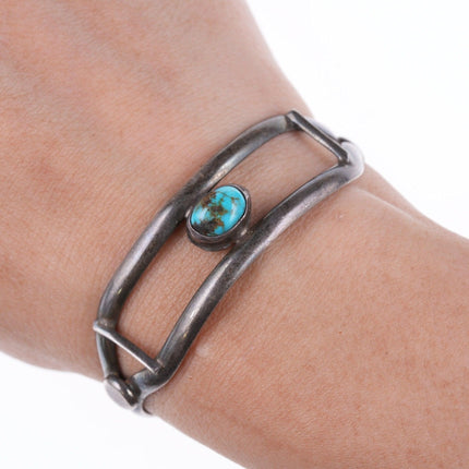 6" 40's - 50's Navajo sterling and turquoise bracelet - Estate Fresh Austin