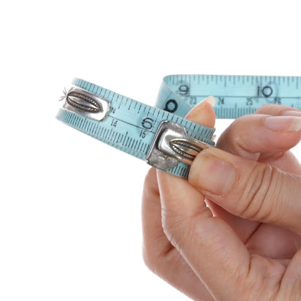 6" 40's-50's Zuni silver needlepoint turquoise row cuff bracelet - Estate Fresh Austin