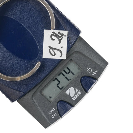 6" 50's-60's Navajo silver turquoise row cuff bracelet - Estate Fresh Austin