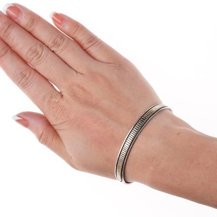 6.625" 14k/Sterling Navajo bracelet - Estate Fresh Austin