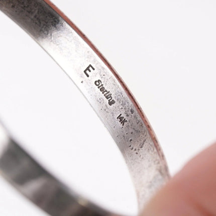 6.625" 14k/Sterling Navajo bracelet - Estate Fresh Austin