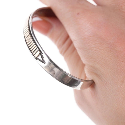 6.625" 14k/Sterling Navajo bracelet - Estate Fresh Austin