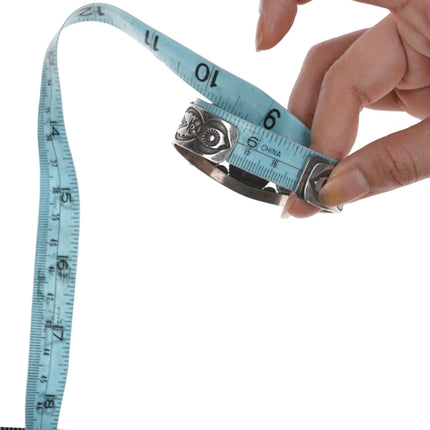 6.625" 40's-50's Navajo Hand stamped silver triple turquoise cuff bracelet - Estate Fresh Austin