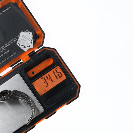 6.625" 40's-50's Navajo silver & agate cuff bracelet - Estate Fresh Austin