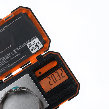 6.625" 40's-50's Navajo stamped silver and turquoise cuff bracelet - Estate Fresh Austin