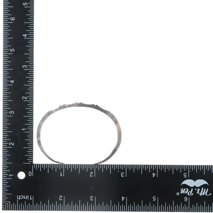 6.625" Anita Whitegoat Navajo silver carinated cuff bracelet - Estate Fresh Austin