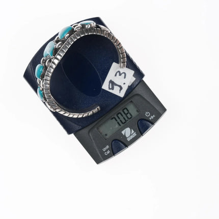 6.625" Battle Mountain Turquoise Navajo cuff bracelet Richard Henry Yazzie - Estate Fresh Austin