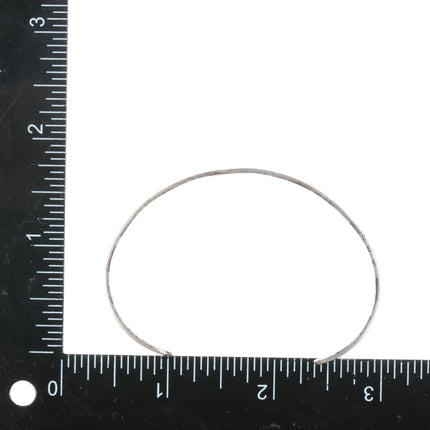 6.625" C Navajo vintage Chip inlay sterling cuff bracelet - Estate Fresh Austin