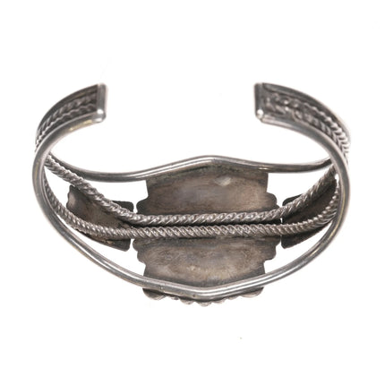 6.625" c1940's Native American silver high grade turquoise cuff bracelet - Estate Fresh Austin