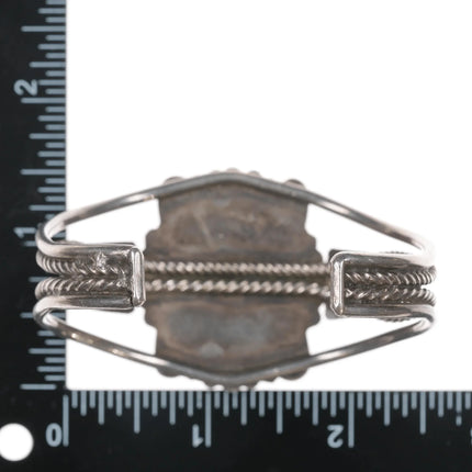 6.625" c1940's Native American silver high grade turquoise cuff bracelet - Estate Fresh Austin