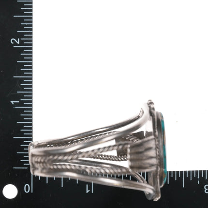6.625" c1940's Native American silver high grade turquoise cuff bracelet - Estate Fresh Austin