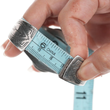 6.625" c1950's Navajo Curio sterling high grade turquoise cuff bracelet - Estate Fresh Austin