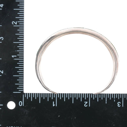 6.625" Delvin Nelson Navajo sterling chip inlay cuff bracelet - Estate Fresh Austin