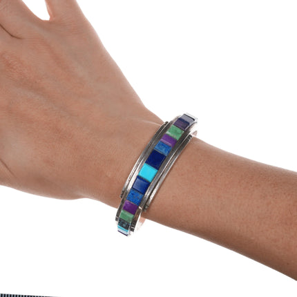 6.625" Donald Douglas Navajo Sterling cobblestone cuff bracelet - Estate Fresh Austin