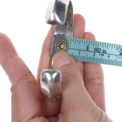 6.625" Heavy vintage Ingot Silver Navajo Carinated cuff bracelet - Estate Fresh Austin