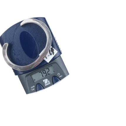 6.625" Heavy vintage Ingot Silver Navajo Carinated cuff bracelet - Estate Fresh Austin