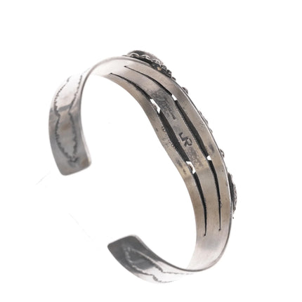 6.625" Jerry Roan Navajo Sterling and turquoise cuff bracelet - Estate Fresh Austin