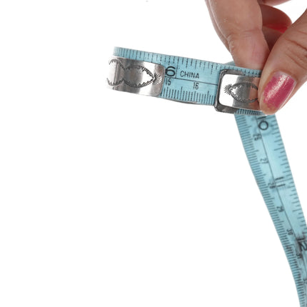 6.625" Jerry Roan Navajo Sterling and turquoise cuff bracelet - Estate Fresh Austin