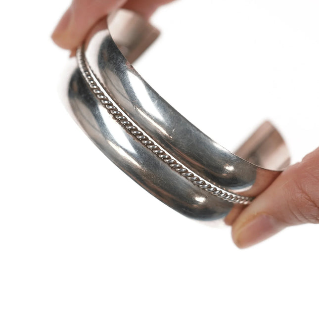 6.625" JM Native American sterling cuff bracelet - Estate Fresh Austin