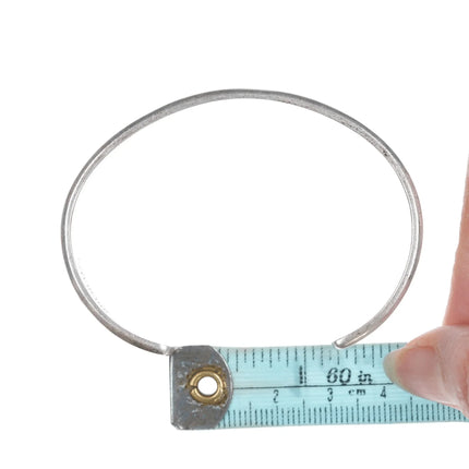 6.625" Kabana Sterling and turquoise enamel cuff bracelet - Estate Fresh Austin