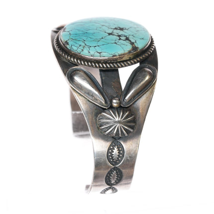 6 5/8" Kirk Smith Navajo sterling and turquoise cuff bracelet - Estate Fresh Austin