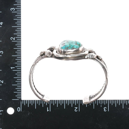 6.625" Mary S Lew Navajo Atkinsons trading post sterling cuff bracelet Turquoise - Estate Fresh Austin