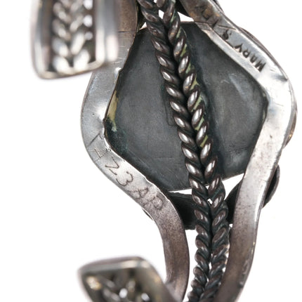 6.625" Mary S Lew Navajo Atkinsons trading post sterling cuff bracelet Turquoise - Estate Fresh Austin