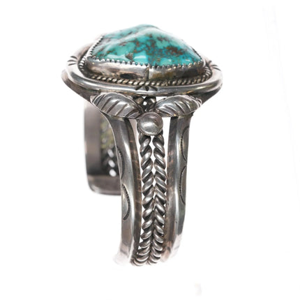 6.625" Mary S Lew Navajo Atkinsons trading post sterling cuff bracelet Turquoise - Estate Fresh Austin
