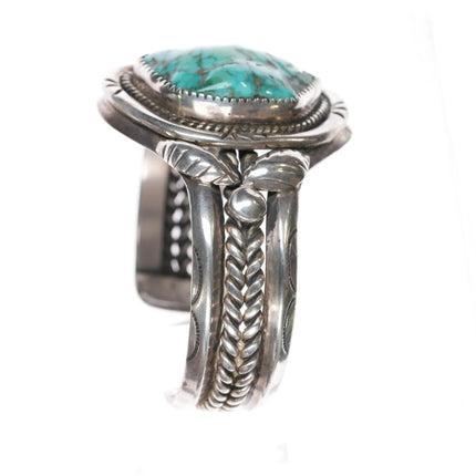 6.625" Mary S Lew Navajo Atkinsons trading post sterling cuff bracelet Turquoise - Estate Fresh Austin