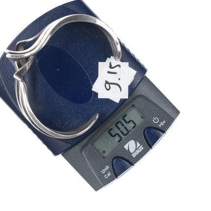 6.625" Michael Kirl Isleta Pueblo modernist sterling cuff bracelet - Estate Fresh Austin