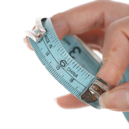 6.625" Native American silver copper, and lapis cuff bracelet - Estate Fresh Austin