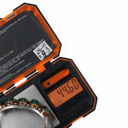 6.625" Native American silver copper, and lapis cuff bracelet - Estate Fresh Austin